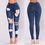 Load image into Gallery viewer, 2023 Hot Sale Ripped Jeans for Women Fashion Slim Stretch Denim Pencil Pants Street Hipster Trousers Casual Female Clothing