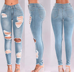 Load image into Gallery viewer, 2023 Hot Sale Ripped Jeans for Women Fashion Slim Stretch Denim Pencil Pants Street Hipster Trousers Casual Female Clothing