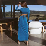 Load image into Gallery viewer, New Long Sleeve Bandage Dress Sets Elegant Women Top And Skirts