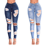 Load image into Gallery viewer, 2023 Hot Sale Ripped Jeans for Women Fashion Slim Stretch Denim Pencil Pants Street Hipster Trousers Casual Female Clothing