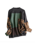 Load image into Gallery viewer, Aproms Elegant Leopard Print Oversized Pullovers
