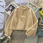 Load image into Gallery viewer, Cashmere Short High Collar Hoodies