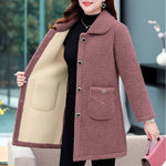 Load image into Gallery viewer, Middle-aged Mothers Faux lamb Wool Coat