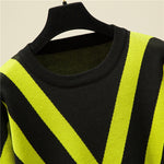 Load image into Gallery viewer, Knitted Women Sweater Loose Striped Jersey