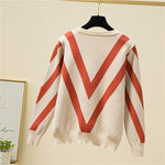 Load image into Gallery viewer, Knitted Women Sweater Loose Striped Jersey