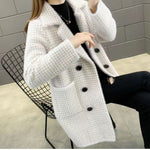 Load image into Gallery viewer, long plaid coat autumn winter thick loose suit collar warm autumn winter coat