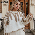 Load image into Gallery viewer, Aproms Elegant Green Striped Print Pullovers