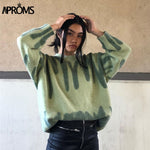 Load image into Gallery viewer, Aproms Elegant Green Striped Print Pullovers