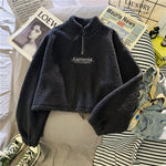 Load image into Gallery viewer, Cashmere Short High Collar Hoodies