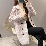Load image into Gallery viewer, long plaid coat autumn winter thick loose suit collar warm autumn winter coat