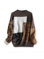 Load image into Gallery viewer, Aproms Elegant Leopard Print Oversized Pullovers