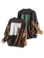 Load image into Gallery viewer, Aproms Elegant Leopard Print Oversized Pullovers