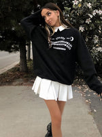 Load image into Gallery viewer, InsGoth Black Grunge Oversized Hoodies Gothic Harajuku Streetwear Chic Letter Print Hoodies Women Autumn Long Sleeve Hoodies