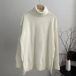 Load image into Gallery viewer, Blessyuki Oversized Cashmere Split Knitted Sweater Women