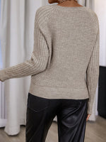 Load image into Gallery viewer, Slim Fitting Tan Light Brown Knit Long Sleeves