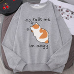 Load image into Gallery viewer, Cat Print Top Women Harajuku Oversize Long-Sleeve Kawaii