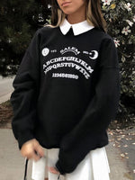 Load image into Gallery viewer, InsGoth Black Grunge Oversized Hoodies Gothic Harajuku Streetwear Chic Letter Print Hoodies Women Autumn Long Sleeve Hoodies