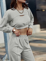 Load image into Gallery viewer, Simplee Casual split pleated women autumn pant set