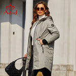 Load image into Gallery viewer, Spring coats Women parkas plus size Long warm zipper hooded pockets padded clothing