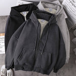 Load image into Gallery viewer, Rimocy Solid Color Women's Hooded Jacket