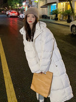 Load image into Gallery viewer, Vielleicht New Solid Color Long Straight Winter Coat