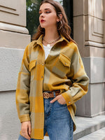 Load image into Gallery viewer, Simplee Streetwear loose plaid shirt jacket ladies Casual autumn women coat