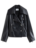 Load image into Gallery viewer, FSLE Commuter Style Leather Jacket Women