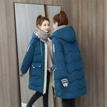 Load image into Gallery viewer, Oversized 4XL Hooded Mid-length Cotton Padded Coat Women Loose Warm Thicken Parka Fluffy Overcoat