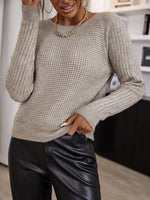 Load image into Gallery viewer, Slim Fitting Tan Light Brown Knit Long Sleeves