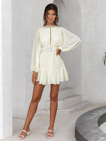 Load image into Gallery viewer, Simplee Elegant lace patchwork chiffon women dress summer