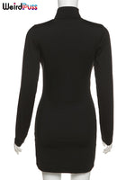 Load image into Gallery viewer, Weird Puss Hollow Wrap Sexy Dress