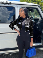 Load image into Gallery viewer, KLALIEN Fashion Casual Slim Coat Women Autumn Simple Print Letter Baseball Uniform Jacket Female Streetwear Sportswear Y2K