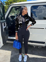 Load image into Gallery viewer, KLALIEN Fashion Casual Slim Coat Women Autumn Simple Print Letter Baseball Uniform Jacket Female Streetwear Sportswear Y2K