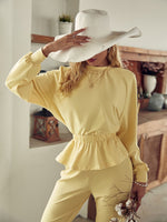 Load image into Gallery viewer, Simplee Casual split pleated women autumn pant set