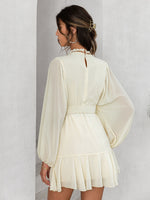 Load image into Gallery viewer, Simplee Elegant lace patchwork chiffon women dress summer