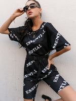 Load image into Gallery viewer, Simplee Casual solid women's two piece suits with belt