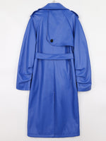 Load image into Gallery viewer, Lautaro Spring Autumn Long Faux Leather Trench Coat