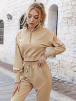 Load image into Gallery viewer, Simplee Casual split pleated women autumn pant set