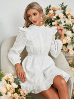 Load image into Gallery viewer, Simplee Embroidery white elegant party dress