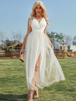 Load image into Gallery viewer, Simplee Mesh backless pink lace women blue party long dress summer Elegant v-neck even maxi dresses