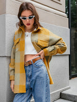 Load image into Gallery viewer, Simplee Streetwear loose plaid shirt jacket ladies Casual autumn women coat