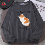 Load image into Gallery viewer, Cat Print Top Women Harajuku Oversize Long-Sleeve Kawaii