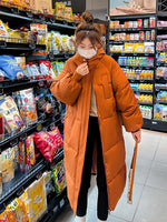 Load image into Gallery viewer, Women Winter X-long Parkas Solid Hooded Thicken Warm Female Snow Wear Coat Padded Loose Clothes