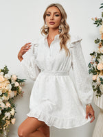 Load image into Gallery viewer, Simplee Embroidery white elegant party dress