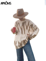 Load image into Gallery viewer, Aproms Multi Striped Knitted Soft Sweaters