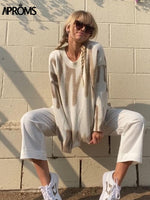 Load image into Gallery viewer, Aproms Korean Fashion Khaki Stripes Print Loose Sweaters