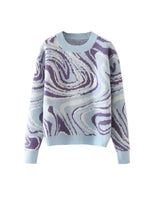 Load image into Gallery viewer, Aproms Elegant Black White Striped Sweaters