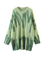 Load image into Gallery viewer, Aproms Korean Fashion Khaki Stripes Print Loose Sweaters
