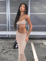 Load image into Gallery viewer, Summer Mesh Two-Piece Dress Set