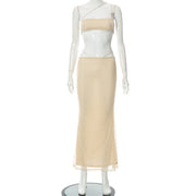 Summer Mesh Two-Piece Dress Set